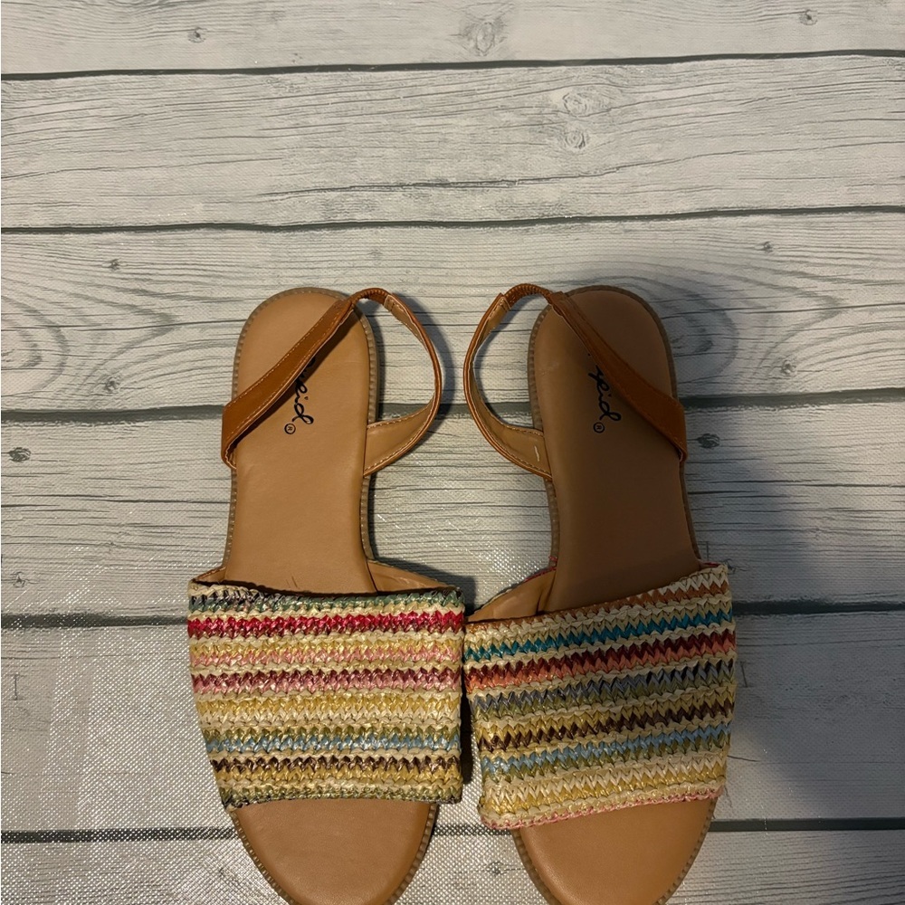 Qupid Multicolor Espadrille Sandals